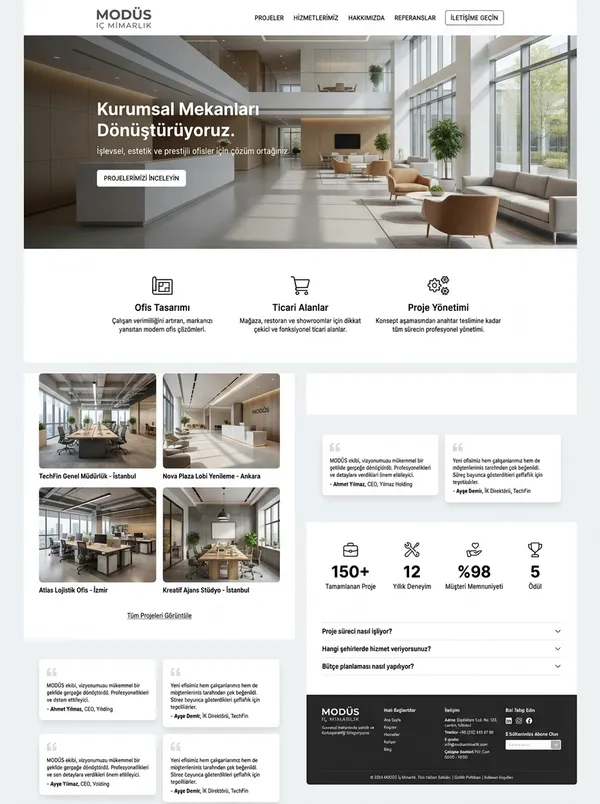 Tasarım Ajansı Portfolyosu Web Tasarımı tasarım ajansı portfolyosu web tasarım referansı - Modern, mobil uyumlu ve SEO dostu web sitesi arayüzü